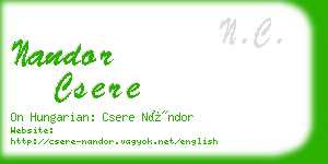 nandor csere business card